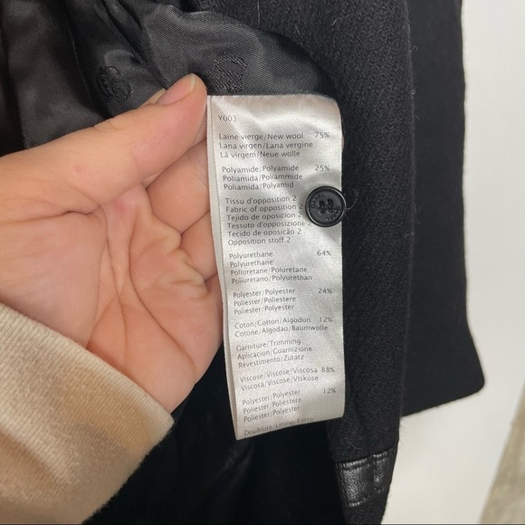 Gerard Darel Black Wool Blend Coat Size 6 - Picture 5 of 7